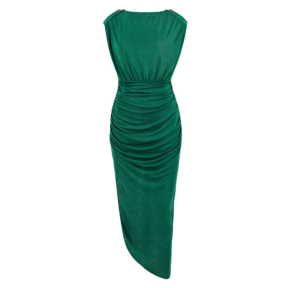 Sexy Pleated Night Party Dresses-Dresses-LQ587-lv-M-Free Shipping at meselling99