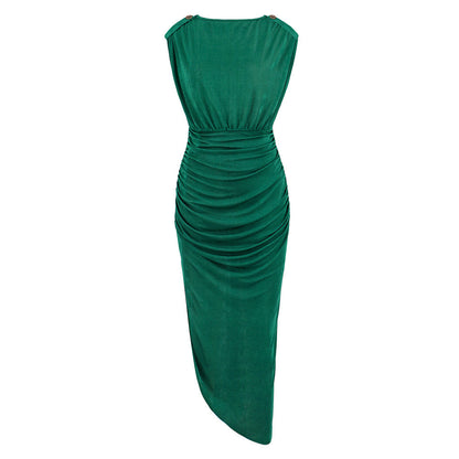 Sexy Pleated Night Party Dresses-Dresses-LQ587-lv-M-Free Shipping at meselling99