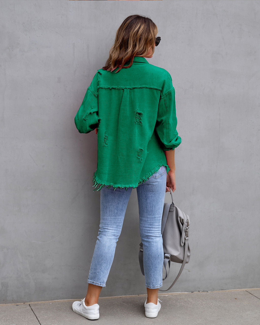 Women's Distressed Denim Jacket