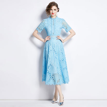 Elegant Vintage Lace Maxi Dress