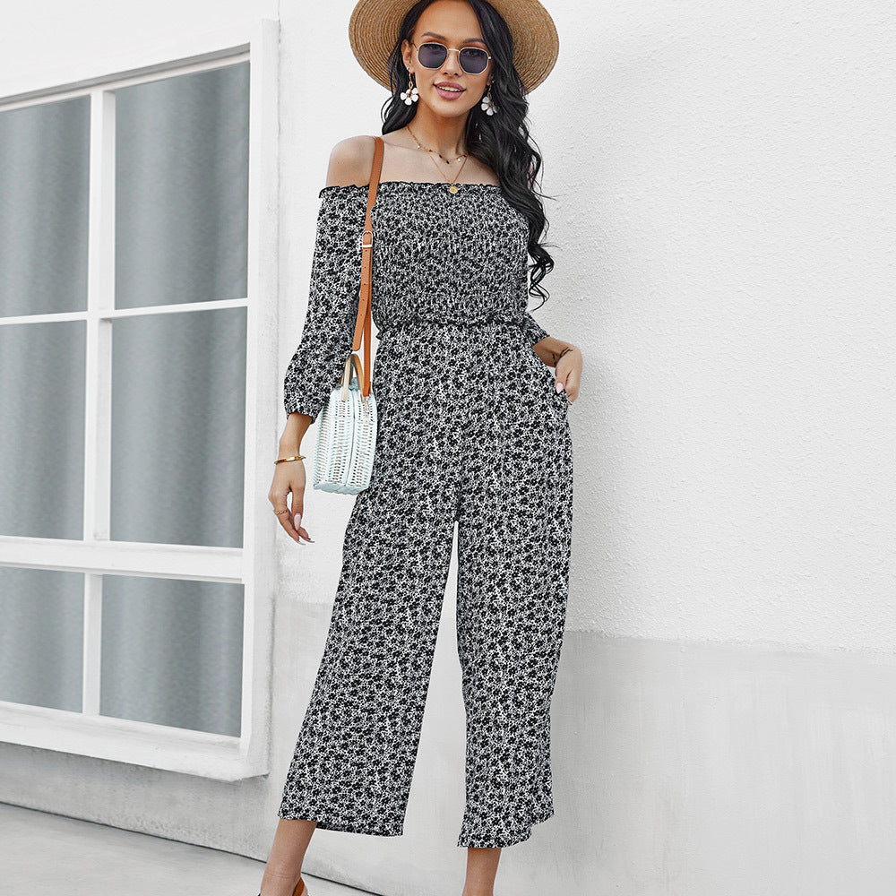 Fashion Off The Shoulder Women Jumpsuits Rompers