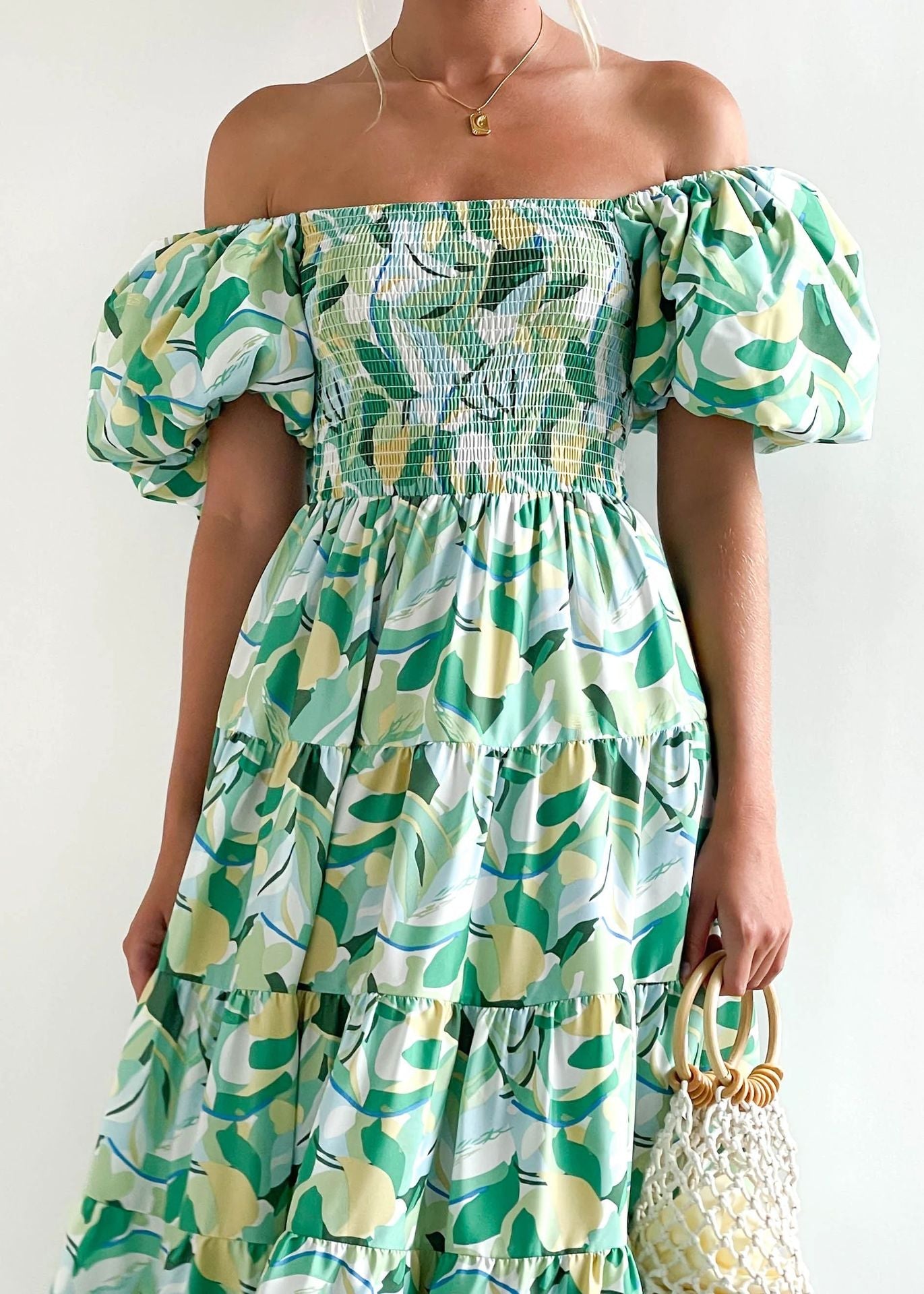 Women's Summer Bubble Sleeve Dress