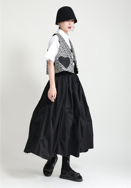 Women's High Waist A-Line Midi Skirt