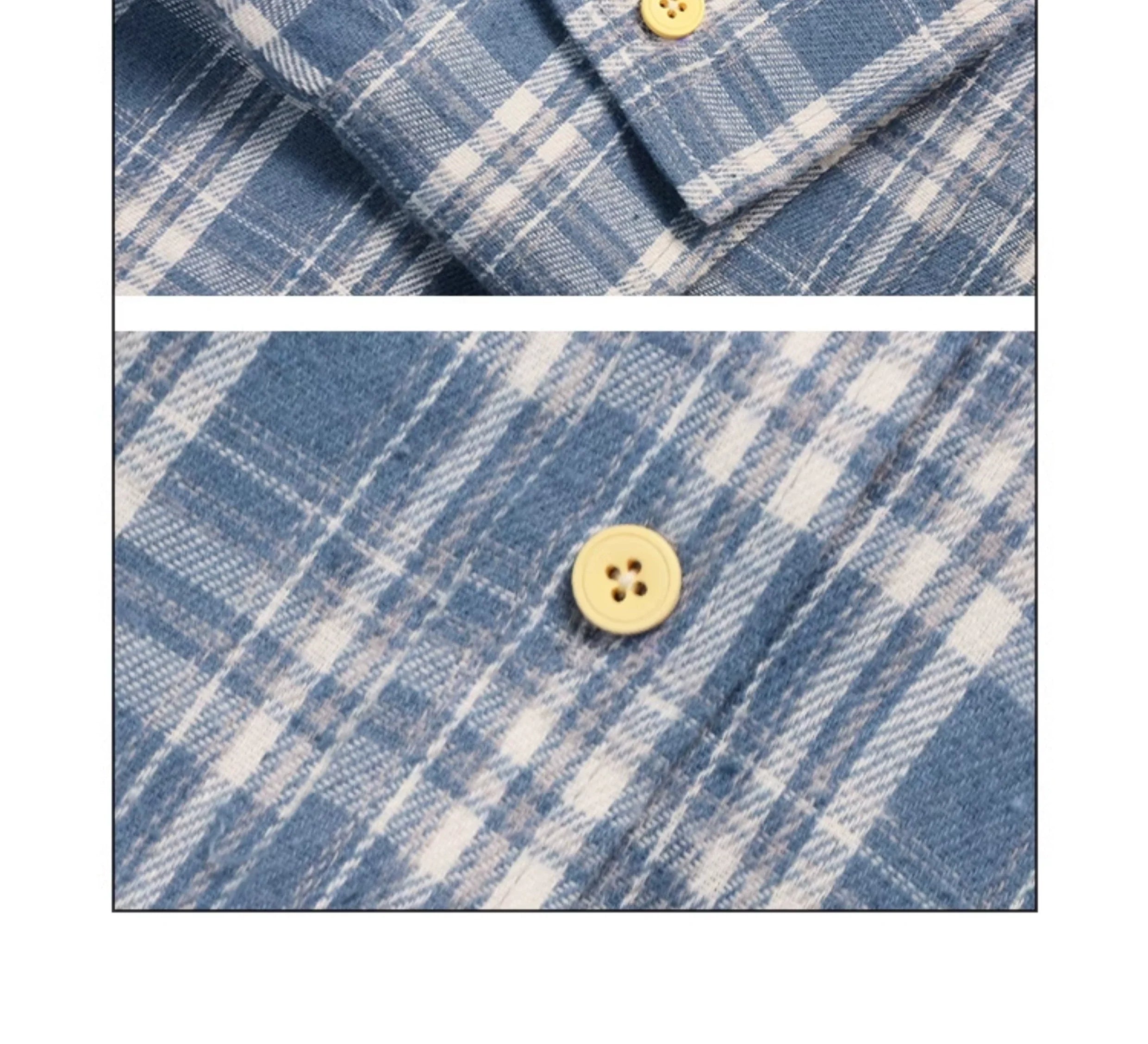 Girlyhalo Women's Blue Plaid Shirt - Oversized Fall Shacket for a Youthful Look
