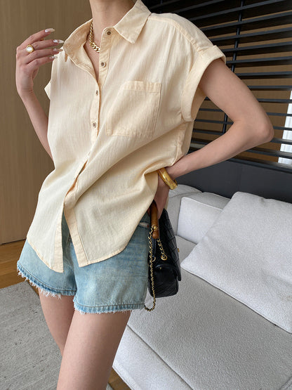 Women Thin & Light Textured Cotton Shirt