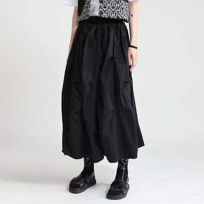 Women's High Waist A-Line Midi Skirt
