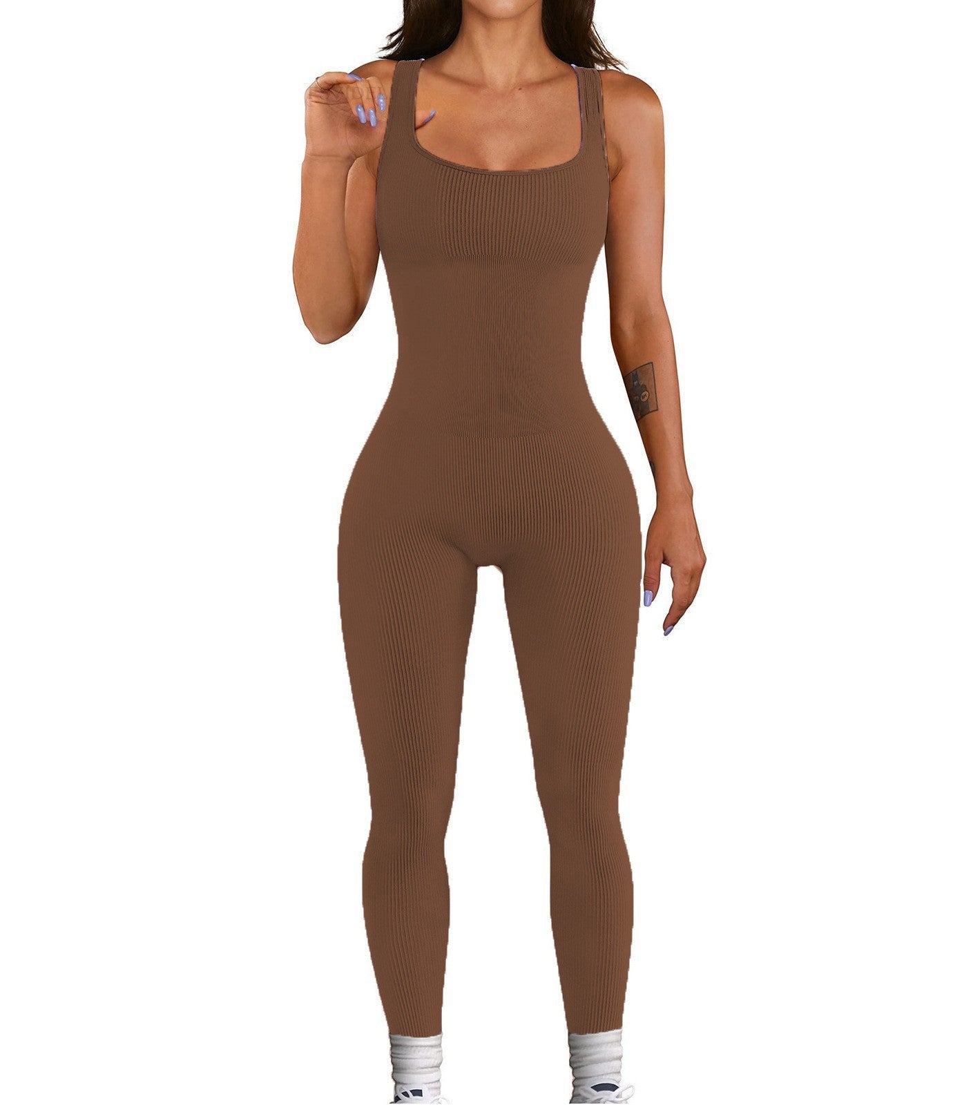 Sexy Square Neckline Sleeveless Jumpsuits
