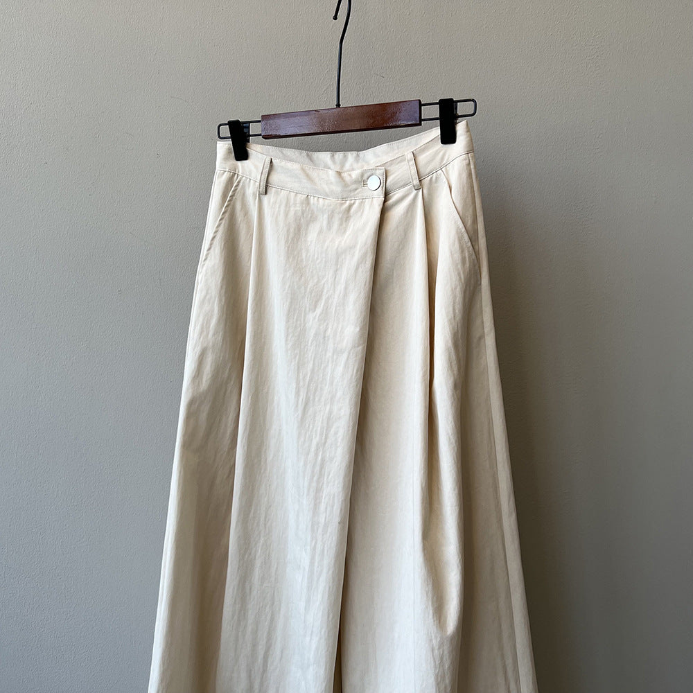 Women's Asymmetric Hem Wide-Leg Pants