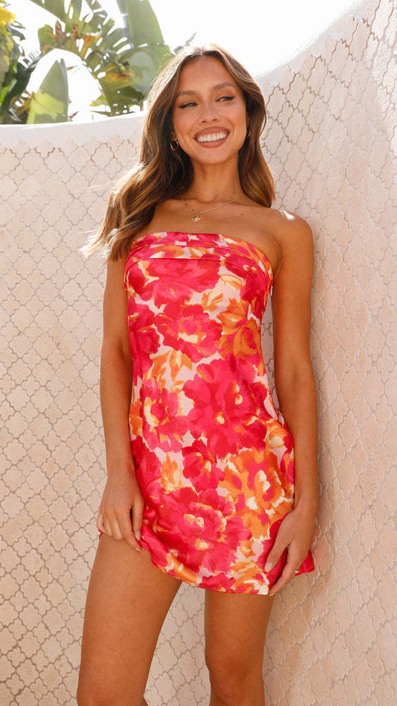 Women's Floral Print Bandage Bodycon Dress