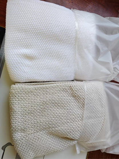 Knit Blanket – Cozy Office & Sofa Throw for AC Naps, Travel, and Home