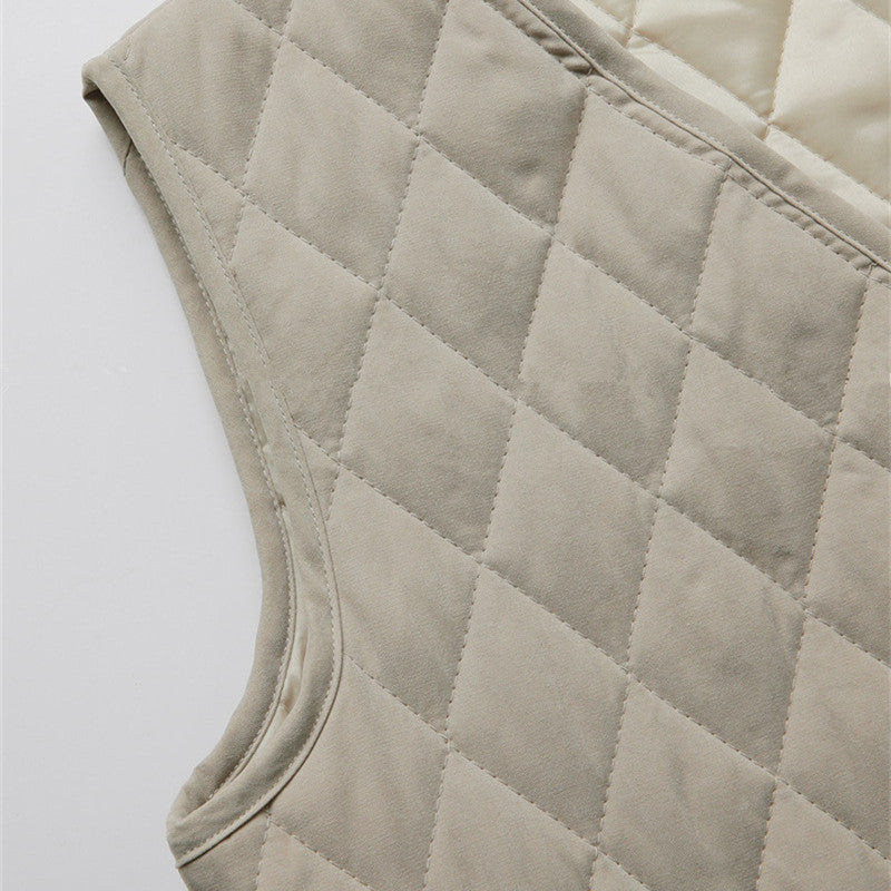 Women's Sleeveless Cotton Quilted Vest