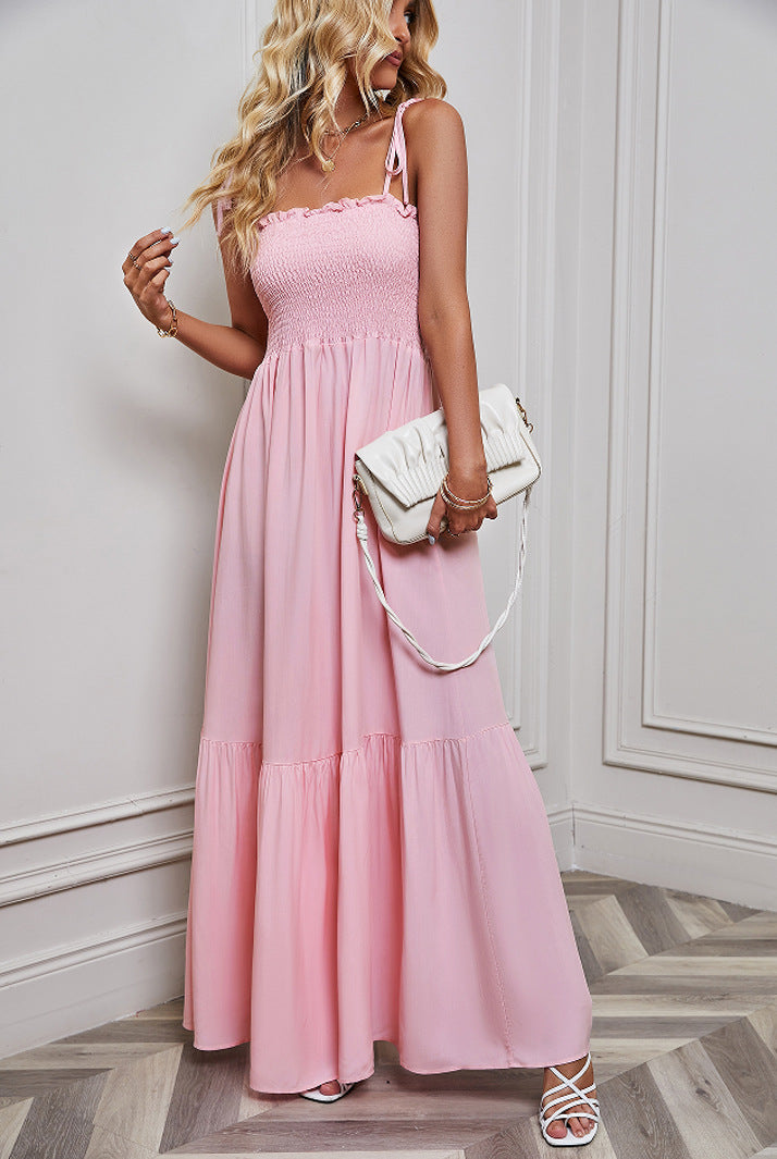 Women's Summer Sexy Thin Strap Bandeau Beach Dress