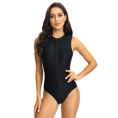 Women's High-Performance Sleeveless One-Piece Swimsuit