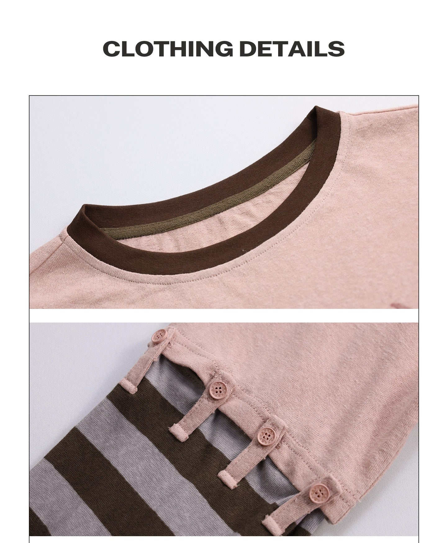 Girlyhalo Retro Vintage Two-Tier Layered Long Sleeve T-Shirt for Women