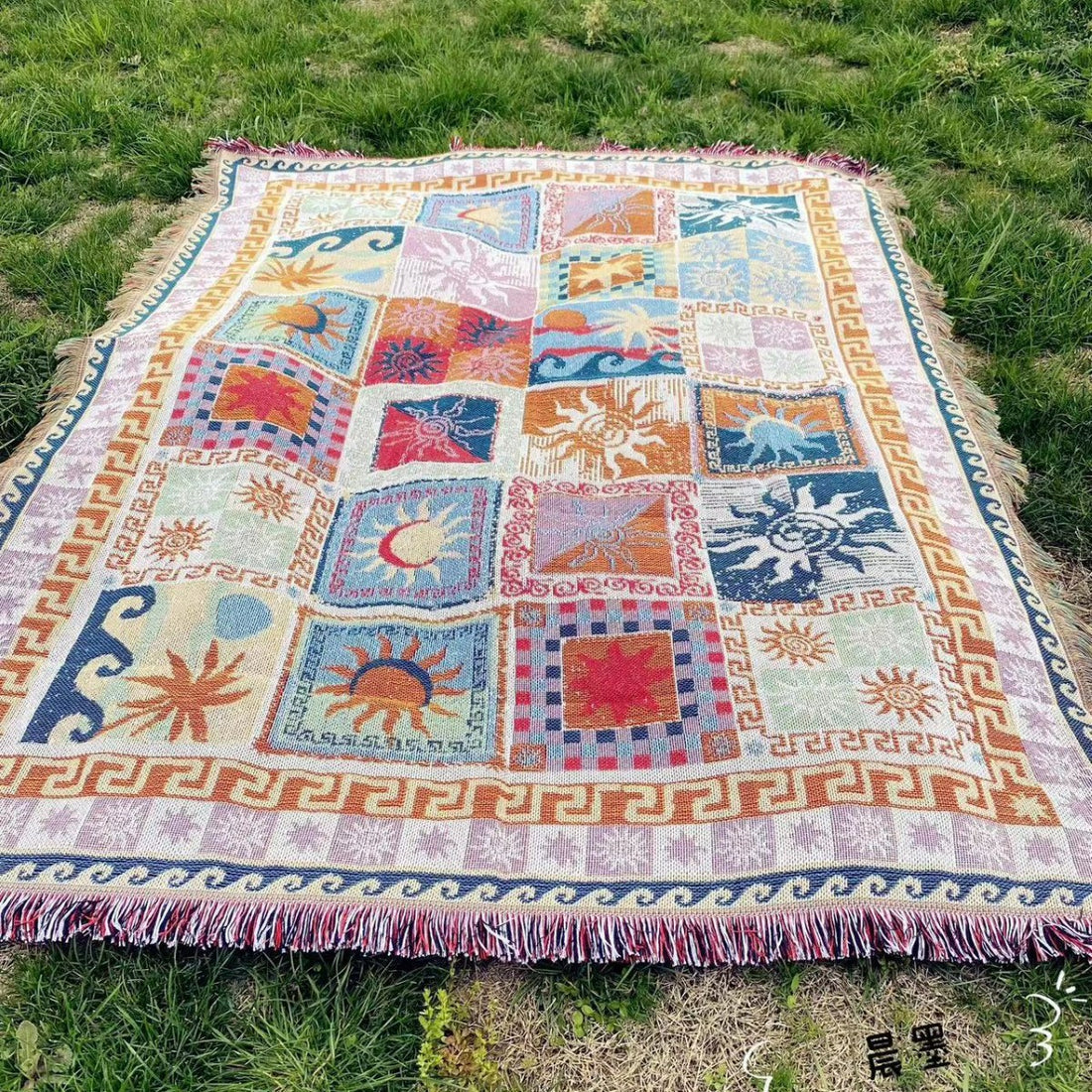 Versatile Cotton Throw Blanket for Camping, Bedroom, Living Room
