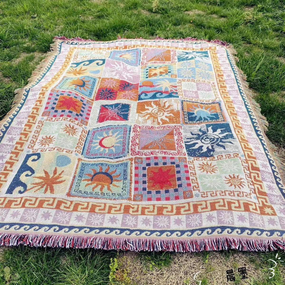 Versatile Cotton Throw Blanket for Camping, Bedroom, Living Room