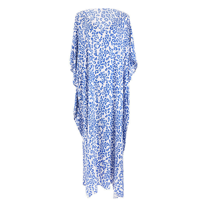 Summer Holiday Women Pullover Beachwear Cover Ups-Blue-One Size-Free Shipping at meselling99
