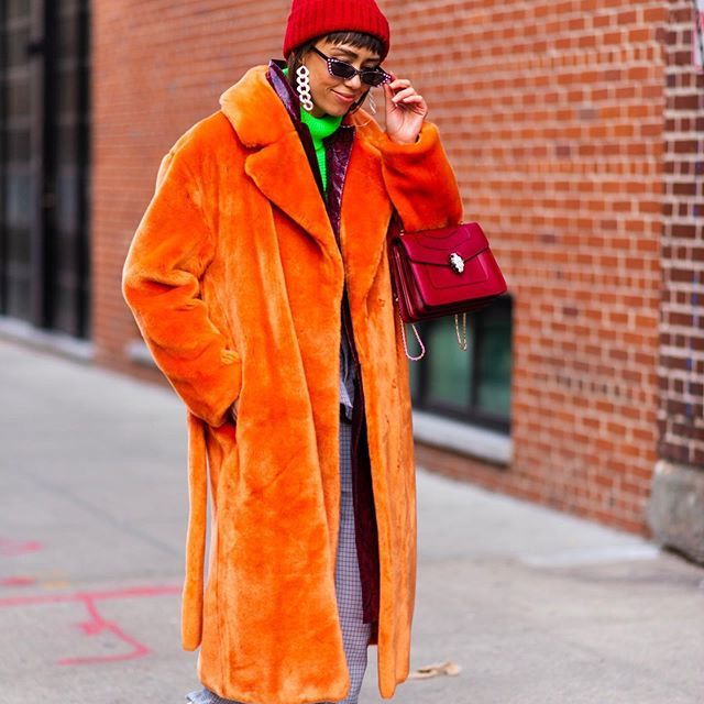 Long Plush Rabbit Hair & Mink Fur-Like Coat