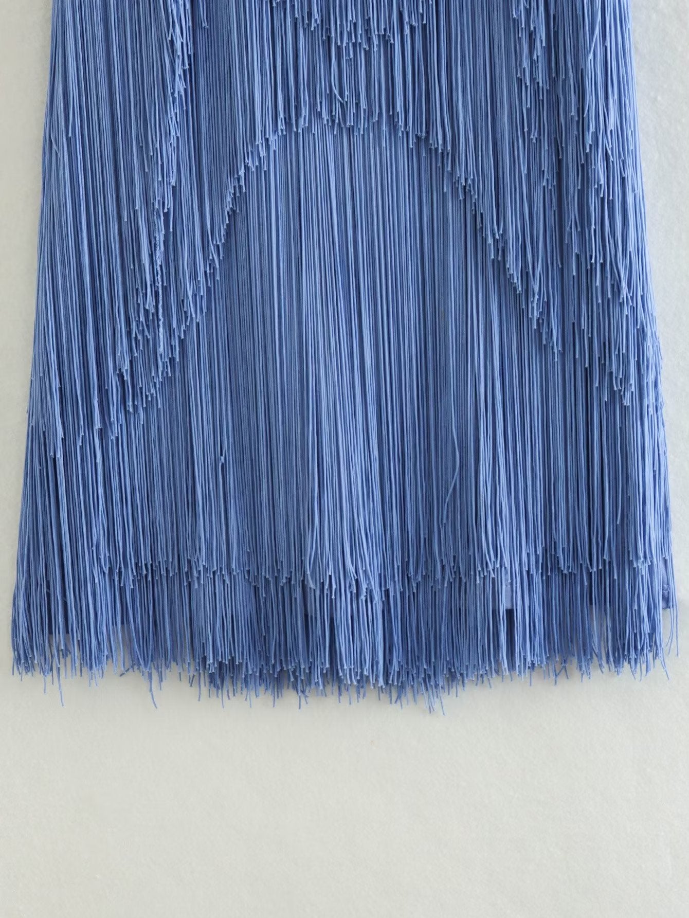 Elegant Halter Neck Fringe Hem Summer Dress