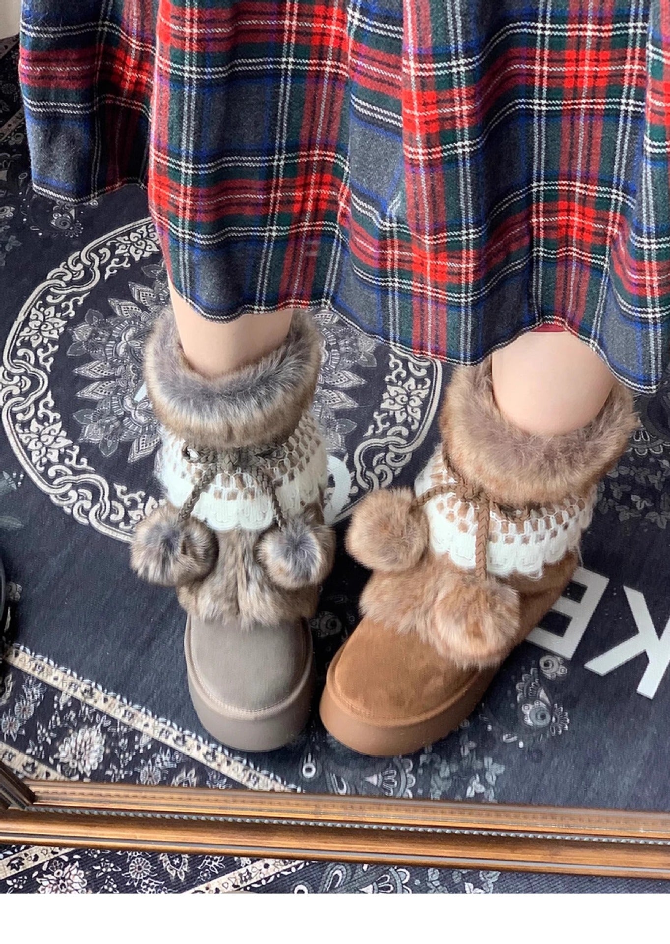 Women's Winter Fuzzy Snow Boots