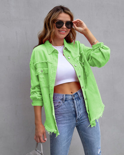 Women's Distressed Denim Jacket