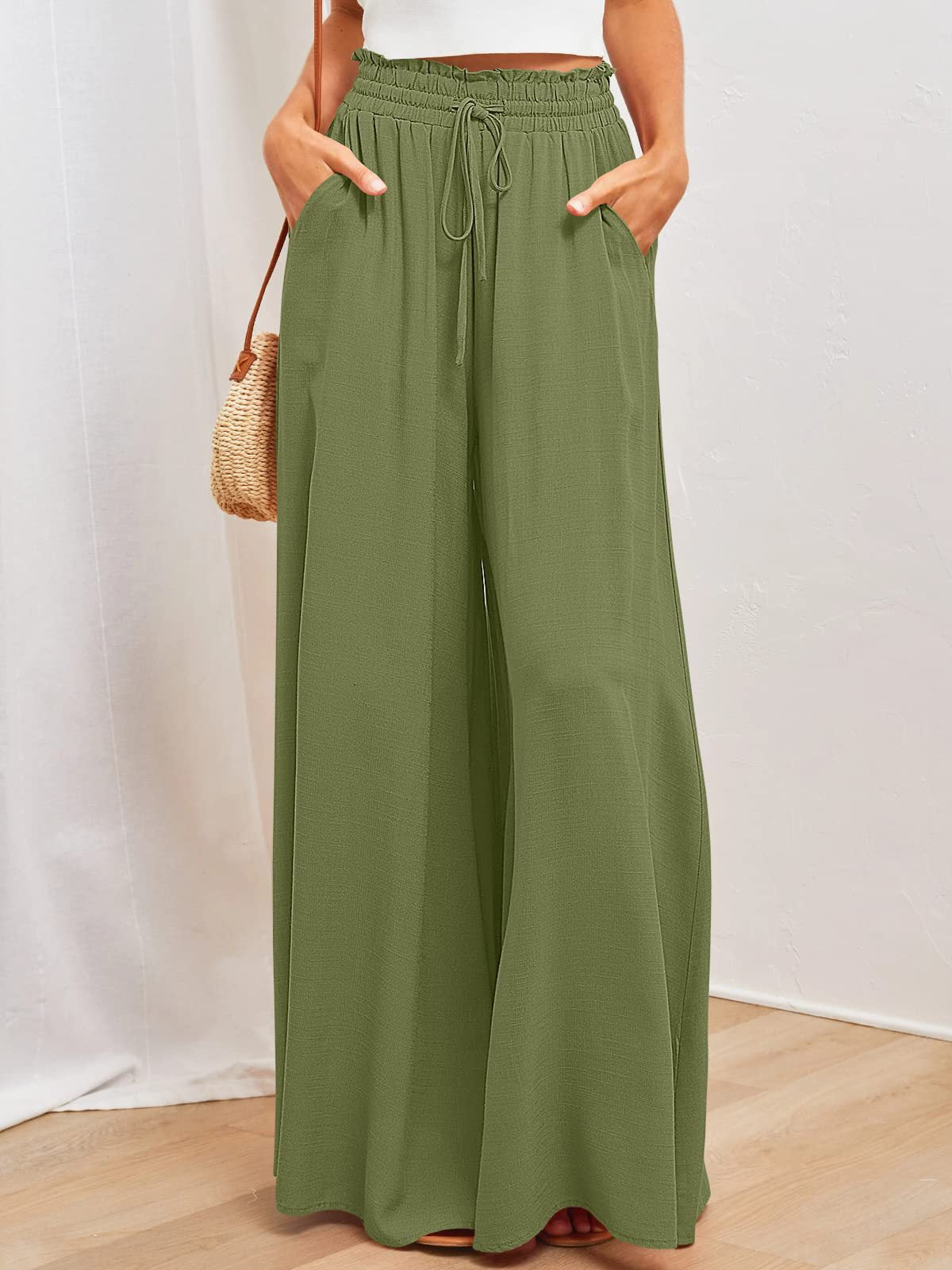 Women's High-Waisted Wide-Leg Palazzo Pants