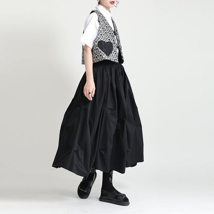Women's High Waist A-Line Midi Skirt