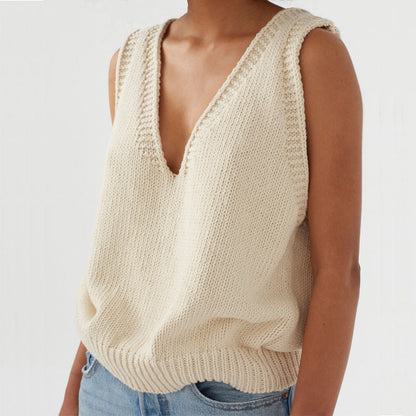 Sexy V Neck Sleeveless Knitted Vest