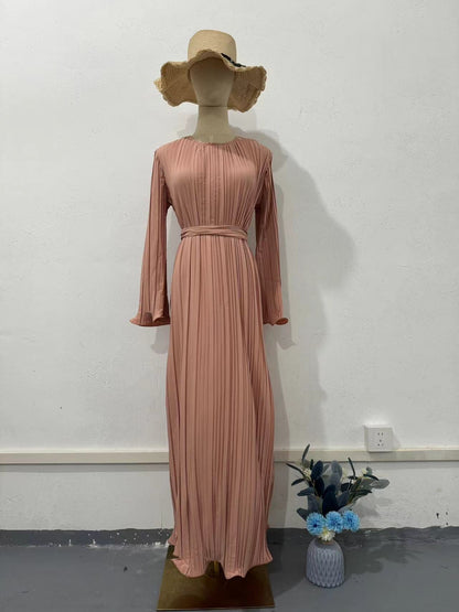 Elegant Flare Sleeves Midi Length Dresses