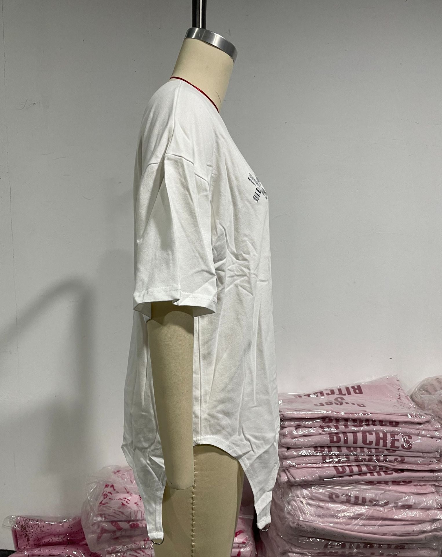 Designed Irregular Short Sleeves T Shirts
