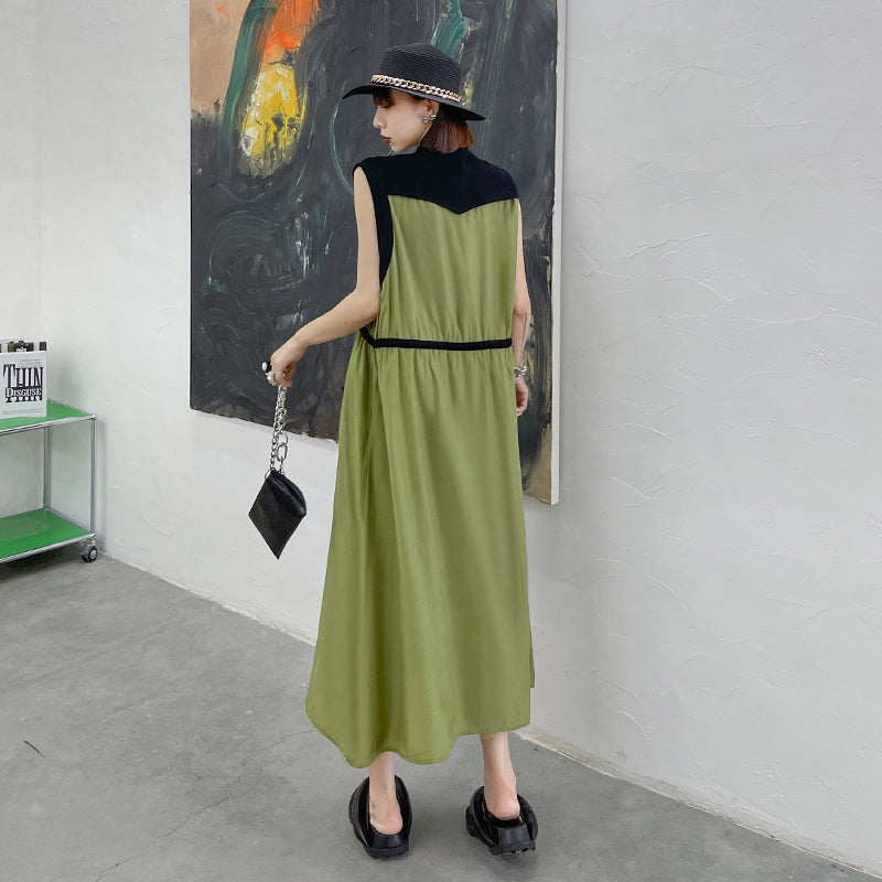 Fashion Summer Sleeveless Long Shirts Dresses-Outerwear-Free Shipping at meselling99