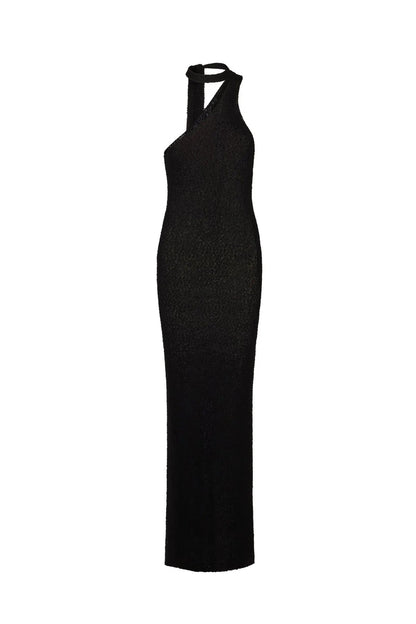 Sexy Halter Backless Knitted Long Dresses-Dresses-Free Shipping at meselling99