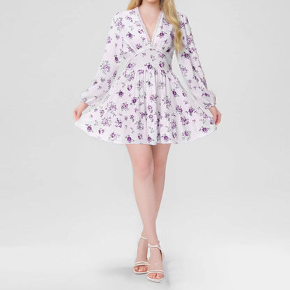 Elegant Sweet Summer Short Long Sleeves Short Dresses