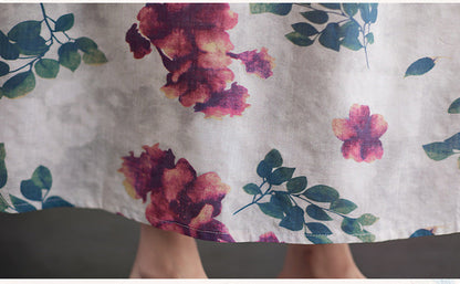 Women Summer Linen Plus Sizes Long Cozy Dresses-Dresses-Free Shipping at meselling99