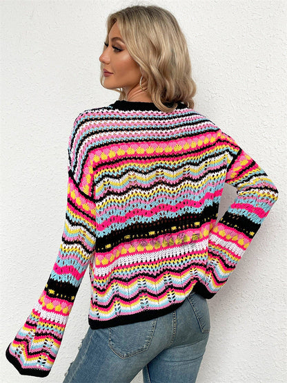 Casual Bohemian Striped Knitted Sweaters