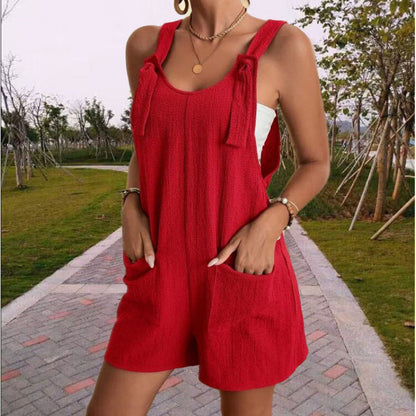 Women's Summer Fashion Jumpsuit – Stylish Sleeveless Overalls & Romper Shorts