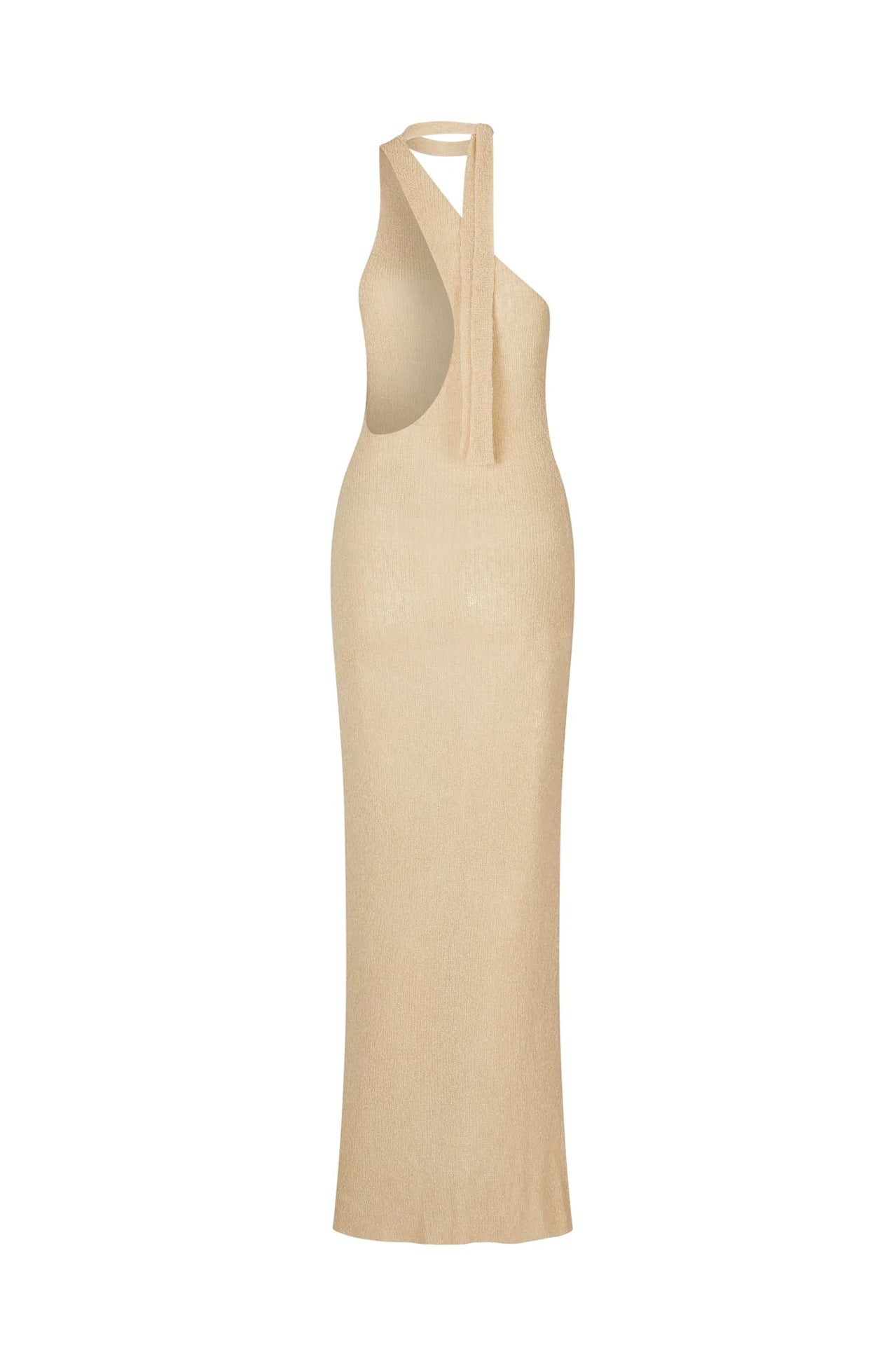 Sexy Halter Backless Knitted Long Dresses-Dresses-Free Shipping at meselling99