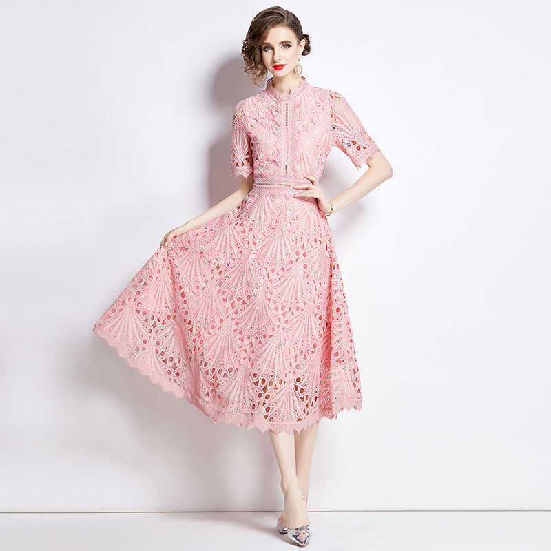 Elegant Vintage Lace Maxi Dress