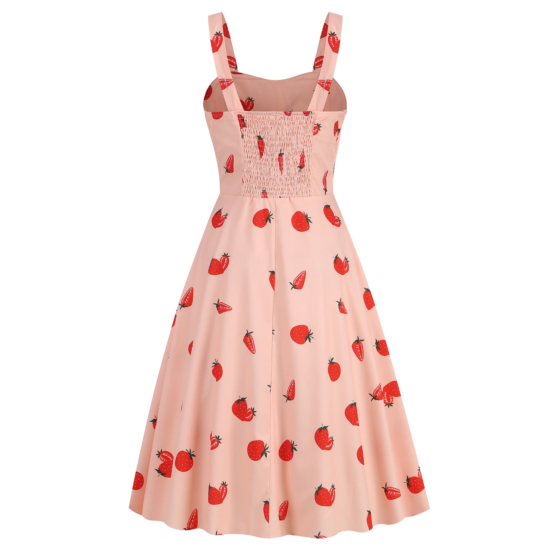 Summer Floral Sundress for Women - Slim Fit Strappy Dress with Cute Print