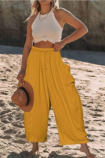 Casual Chiffon Collage Cotton-Linen Harem Pants