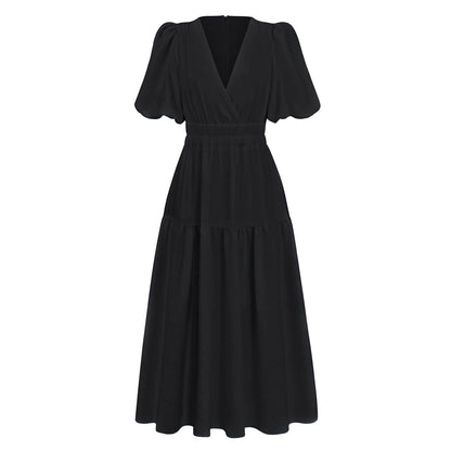 Fashion V Neck Summer Long Dresses for Women
