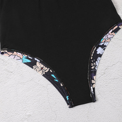 Women Long Sleeves Floral Print Surf Wear
