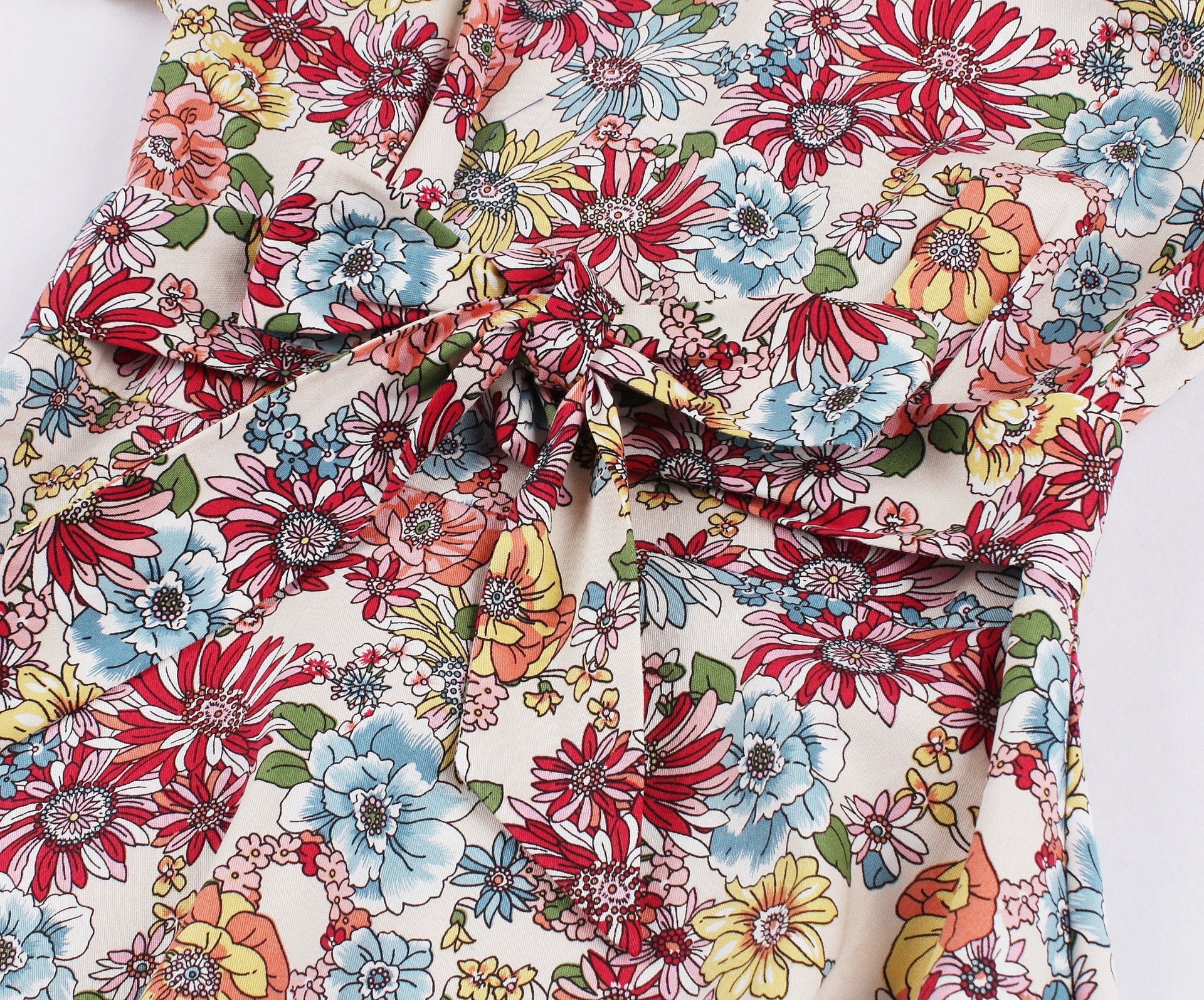 Women Summer Butterfly Print Backless Vintage Short Dresses-Vintage Dresses-Free Shipping at meselling99