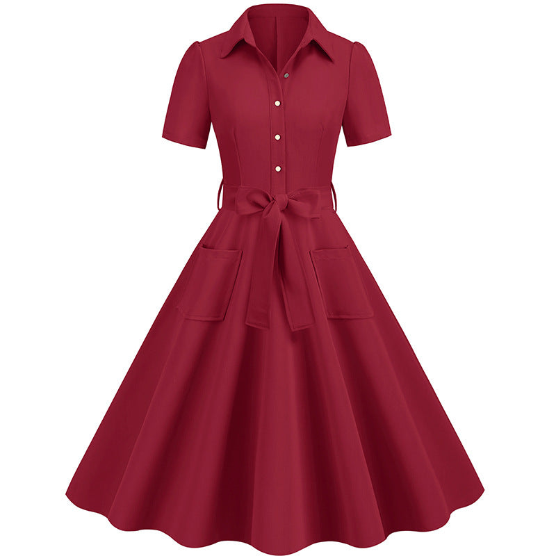 Elegant Short Sleeves Ball Dresses with Belt-Dresses-Free Shipping at meselling99