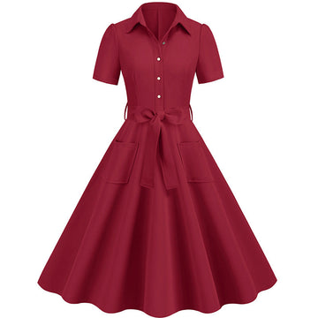 Elegant Short Sleeves Ball Dresses with Belt-Dresses-Free Shipping at meselling99