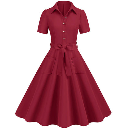 Elegant Short Sleeves Ball Dresses with Belt-Dresses-Free Shipping at meselling99