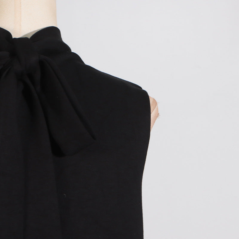 Retro Summer Stand Collar, Sleeveless Dresses with 3D Floral Details