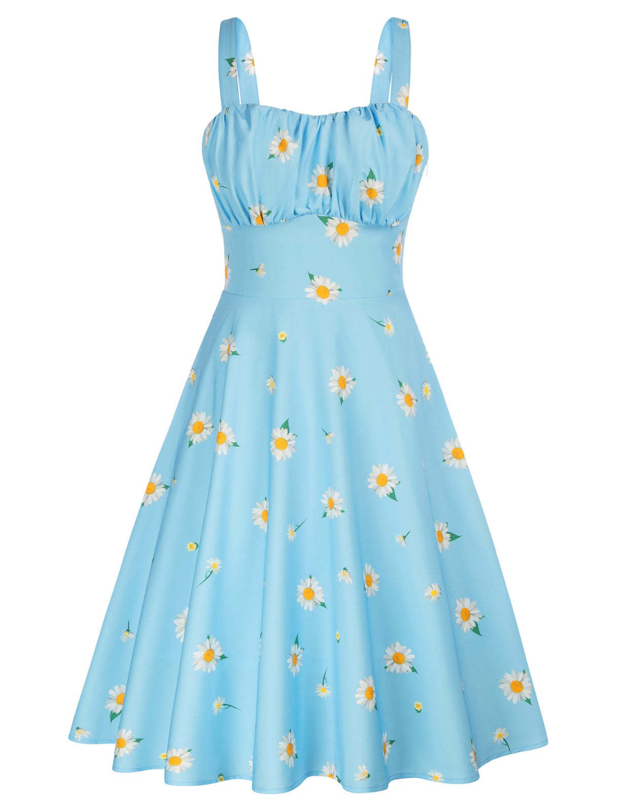 Summer Floral Sundress for Women - Slim Fit Strappy Dress with Cute Print
