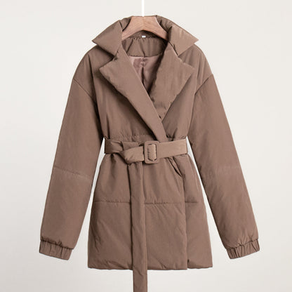 Casual Turnover Collar Winter Cotton Jackets