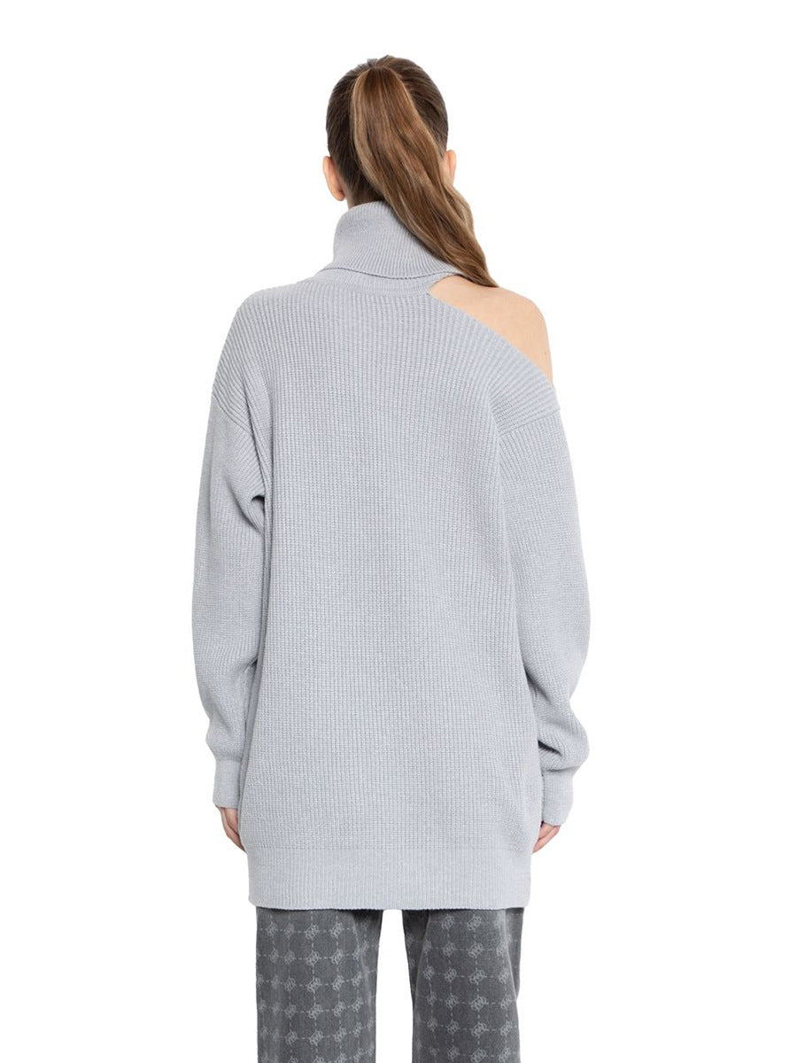 Off-the-Shoulder Cowl Neck Sweater